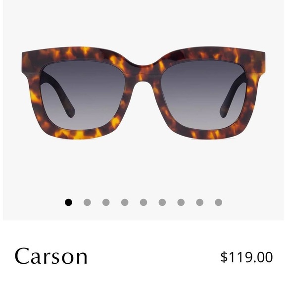 Women’s DIFF Carson Amber Tortoise Blue Steel Gradient Polarized Sunglasses​​​ - Picture 3 of 14